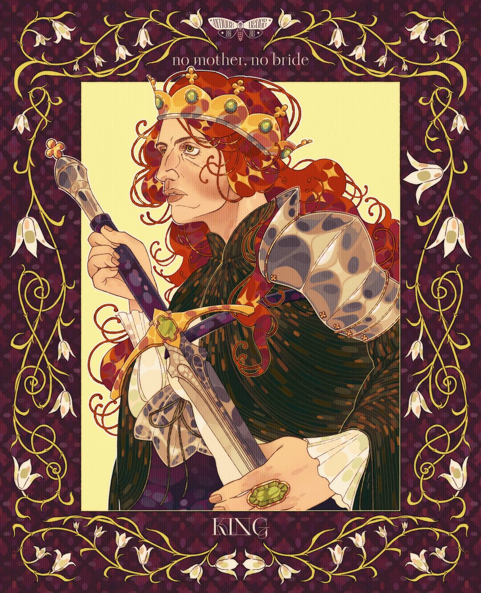 antiquedeuce's tweet photo. I need my golden crown of sorrow
My bloody sword to swing
My empty halls to echo with grand self-mythology
I am no mother, I am no bride, I am king https://t.co/VSklCP44Bv