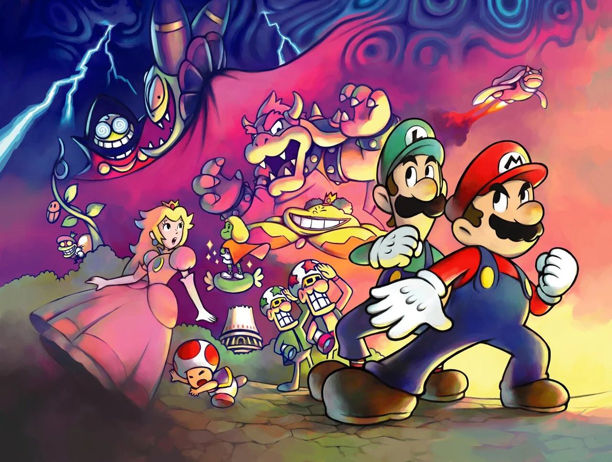 NightwickedB's tweet photo. @pandra0123 Hi, been a chilled day and playing Mario &amp; Luigi: Superstar Saga. https://t.co/o7rfn7ZIiF