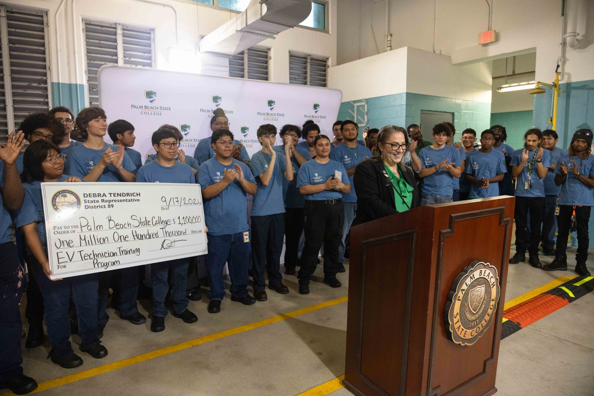 PBStateCollege's tweet photo. The future of automotive technology is here! In Feb. 2027, PBSC launches its Electric, Hybrid &amp; Alternative Fuels Vehicle Technician program, backed by $1.1M in state &amp; $4.1M in federal funding. Thank you, Rep. Debra Tendrich, for championing our students! https://t.co/paV7HSEEVb https://t.co/aLAICzqLhk