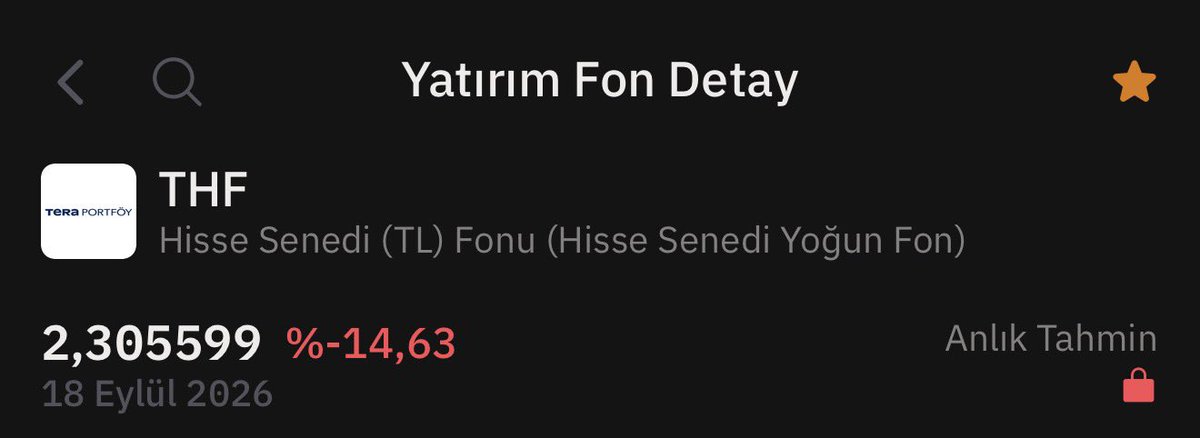 AybarsHanTR's tweet photo. ❌ BU NASIL REZİLLİK⁉️

❌Tera Portföy #THF fonu bugünkü kayıp %-14,63 

❌İnsanların satış yapmasına müsaade etmiyorsunuz ve her gün zararı yatırımcıya yansıtıyorsunuz!!! 

❌Siz paraları ödeyene kadar içerideki paralar kuşa dönecek. 

@spkgovtr ACİL ÇÖZÜM ‼️

@RTErdogan @memetsimsek 

@TeraPortfoy @TezmenEmre