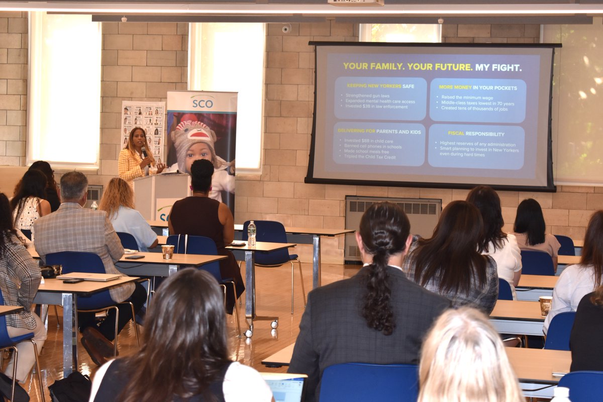SCOfamily's tweet photo. Thank you to the @NYSOCFS Commissioner, Dr. DaMia Harris-Madden, for hosting the NYS FY27 Enacted Budget Overview at SCO’s Ottilie Campus. Together, we can strengthen support for children and families across New York. #SCOFamilyofServices #OCFS https://t.co/bozLiYtpcg