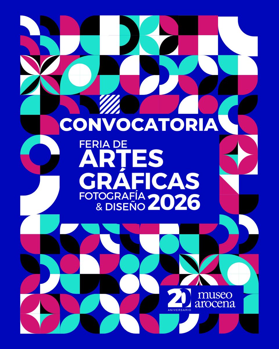 museoarocena's tweet photo. ¡Atención creadores locales!

Convocatoria: Feria de Artes Gráficas, Fotografía y Diseño 2026
Vigencia: 17 al 23 de septiembre
Registro en línea: https://t.co/HEvW5ydi8Y

Convocatoria completa en:
https://t.co/ZfIoMc5awm https://t.co/LZndKK8bYU