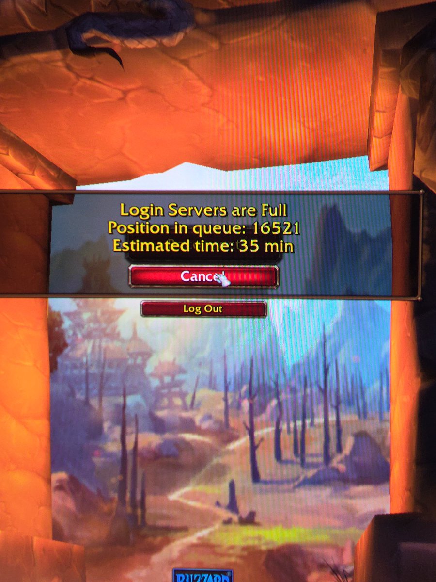 terpsquatch's tweet photo. Typical @Warcraft launch https://t.co/Z6dLCHQDtF
