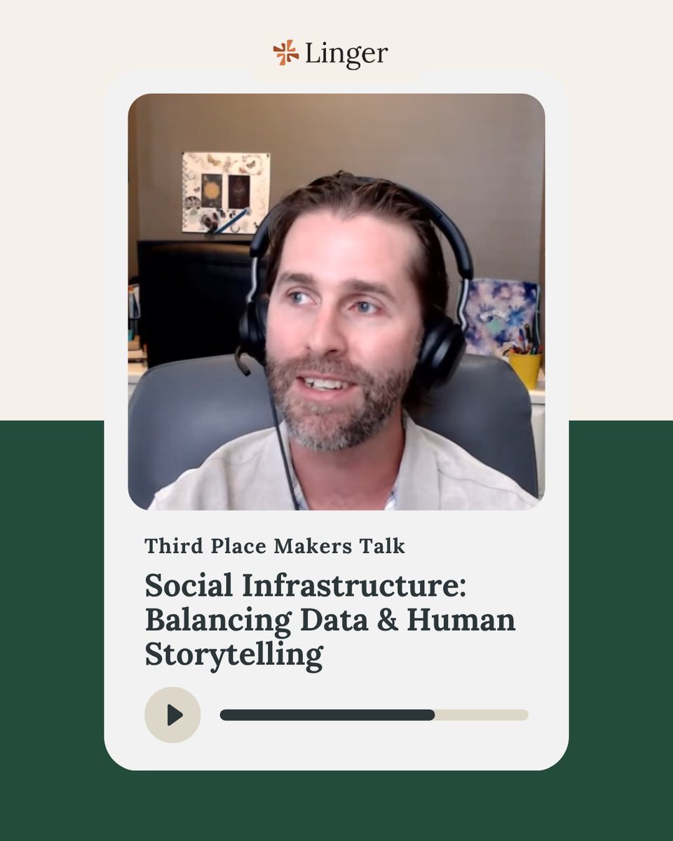 LingerHQ's tweet photo. The most useful technology for community may be technology designed to make itself unnecessary.

https://t.co/yJh6vbVZqH

After listening, tell me: What information would make you feel more comfortable visiting a new third place? https://t.co/VgDUftkGvE
