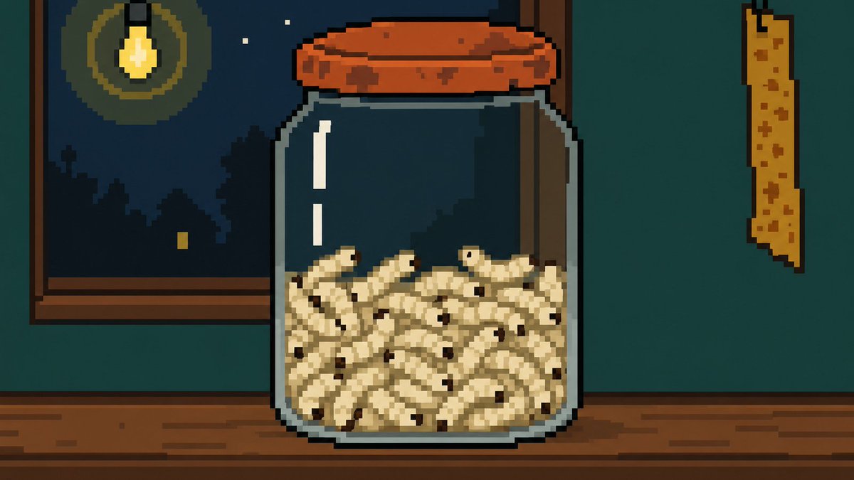 FliesOnChain's tweet photo. A pixel fly with a lifespan is coming to Robinhood Chain. 

Laid as a maggot, flies on day 4, dies on day 32. 

No feeding, no reviving, no extensions. https://t.co/hKtKTvbnby