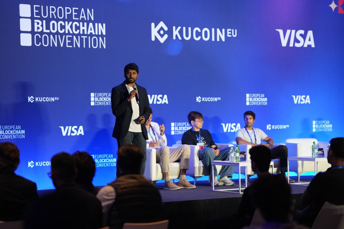 KryptosConnect's tweet photo. We came to Barcelona as one of 12 finalists.

We’re leaving @EBlockchainCon with winning at the EBC12 Startup Battle, and a €20,000 grant. 🏆

Kryptos was built on one conviction: crypto finance cannot scale on fragmented data.

Today, that conviction earned its place on the podium.

@EBlockchainCon