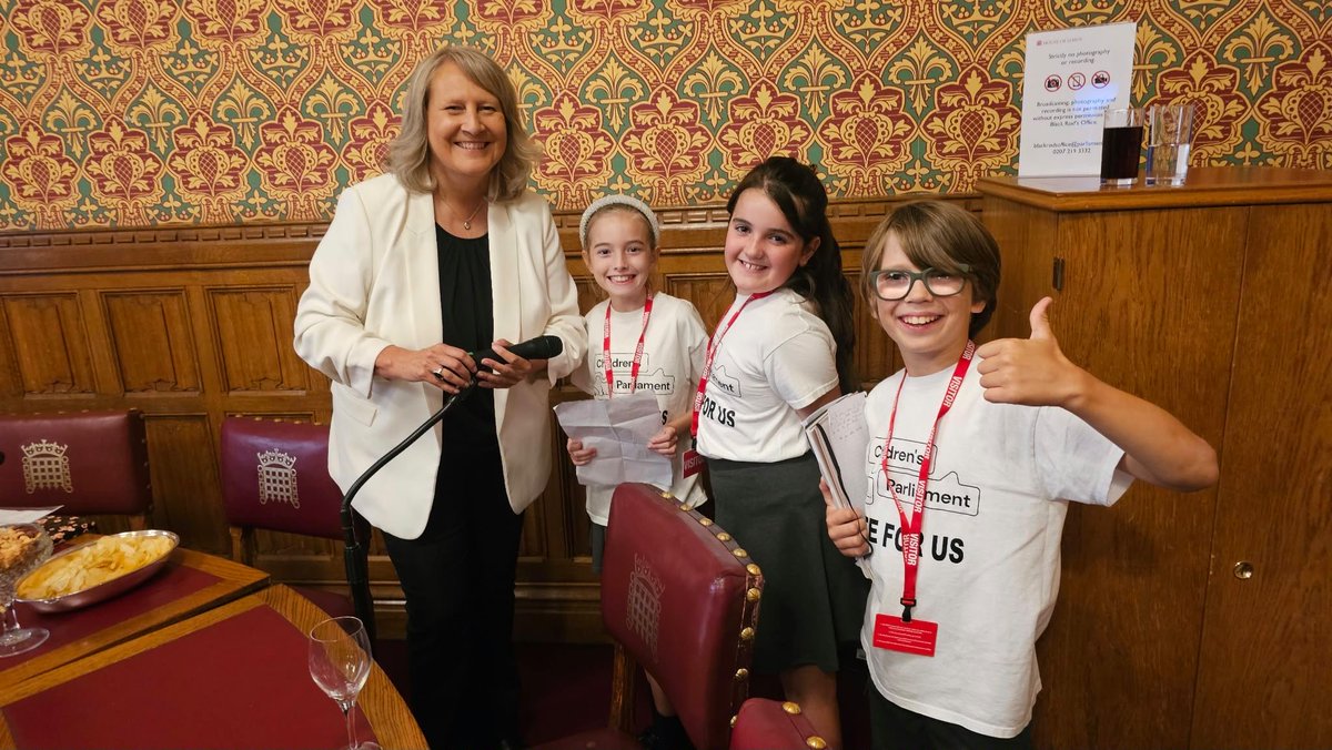 _cparliament's tweet photo. Last night, the Children's Parliament APPG hosted by Baroness Manzila Uddin gathered in the House of Lords with key supporters and Children's Parliament UK team members like Founding Patron @Anna_Firth, Acting CEO Andrew Fox, Board directors Roderick Thackray and Natasha Leith-Smith, Essex County Council Chair Karen McIvor and Children's Champion, Amanda Frolich (Action Amanda).

On 15 October, 100 elected Child MPs from across the UK will come together in Westminster for a child-led debate giving children the opportunity to speak, debate and have their voices heard at the heart of British democracy.

The event will mark five years since the death of our founder, Sir David Amess, continuing his legacy by giving the next generation a platform to participate, learn and lead.

Next stop: Parliament