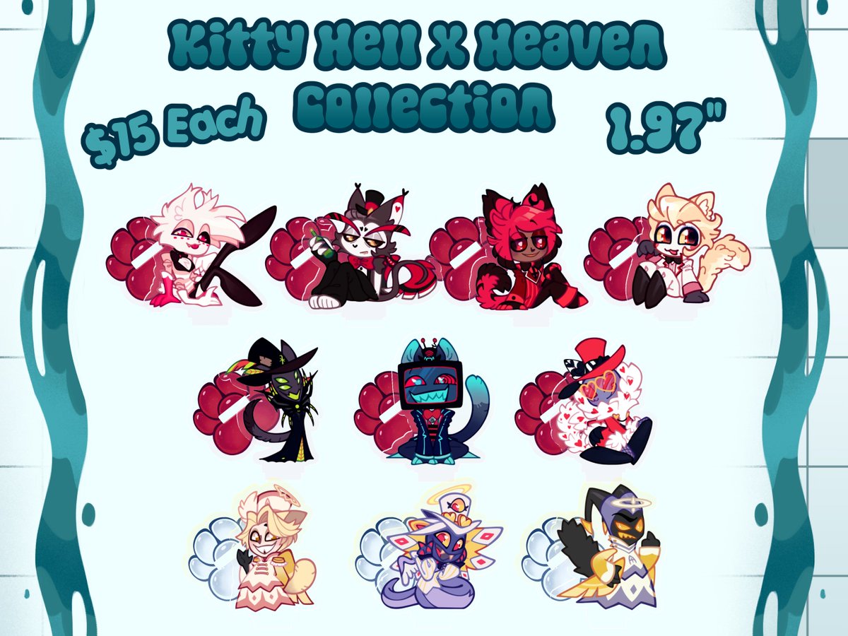 RottingSea's tweet photo. My Catalog for Hellbent Con 2026!
All this items will go live sept 18th and some will leave sept 20th.
My store works through accgoods! Im also part of an artist rally!
#hazbinhotel #helluvaboss #hellbentcon https://t.co/cC2zScm9rS
