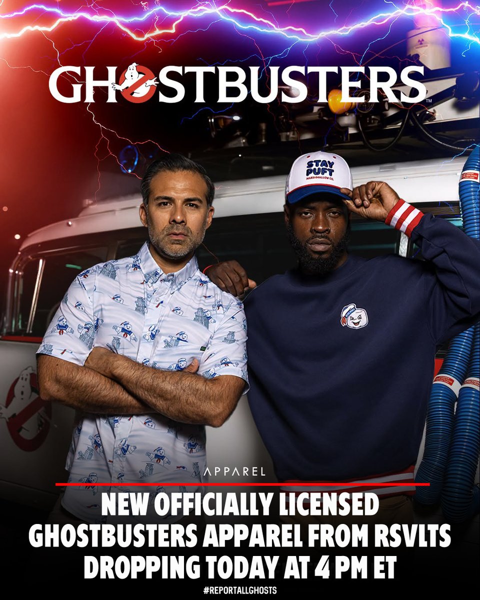 ReportAllGh0sts's tweet photo. We're back!
New Ghostbusters x RSVLTS Merch Dropping Today!
#ghostbusters #RSVTLS #exclusivedrop #80smovies #slimer #danaykroyd #billmurray #erniehudson #haroldramis #PaulRudd #finnwolfhard #mckennagrace #CarrieCoon #ghost #slime #trending #ghostcorps #whoyagonnacall https://t.co/R6i3YKEkLk