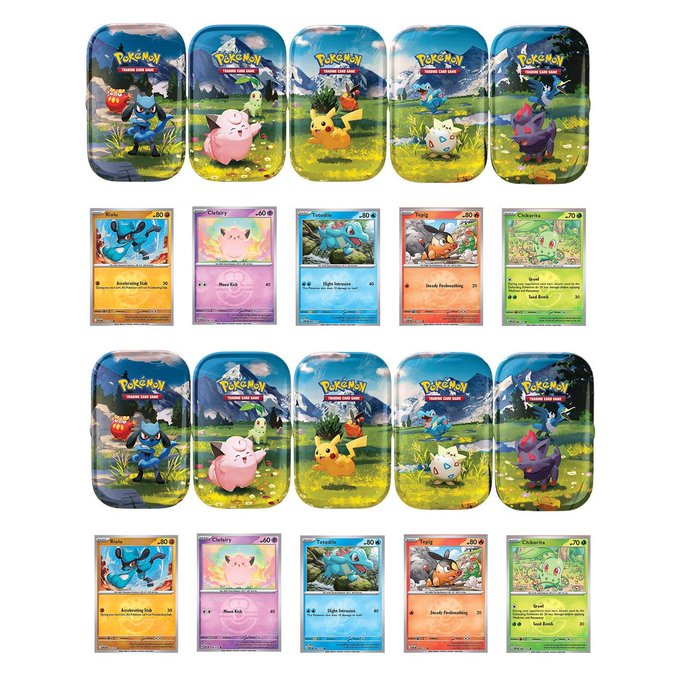 PokemonDealsTCG's tweet photo. Ascended Heroes Costco Mini Tin Bundle Drop at 1:10PM PT

Link Option 1
https://t.co/OlGOxbTDPT
Link Option 2
https://t.co/McbWAlnSHn
Costco Membership Deal + Gift Card
https://t.co/aWWTfN5sMM

Price is loaded at $86.99 for two sets of 5 Mini Tins + Promo Cards (Below MSRP). Membership is required!

#Pokemon #AD