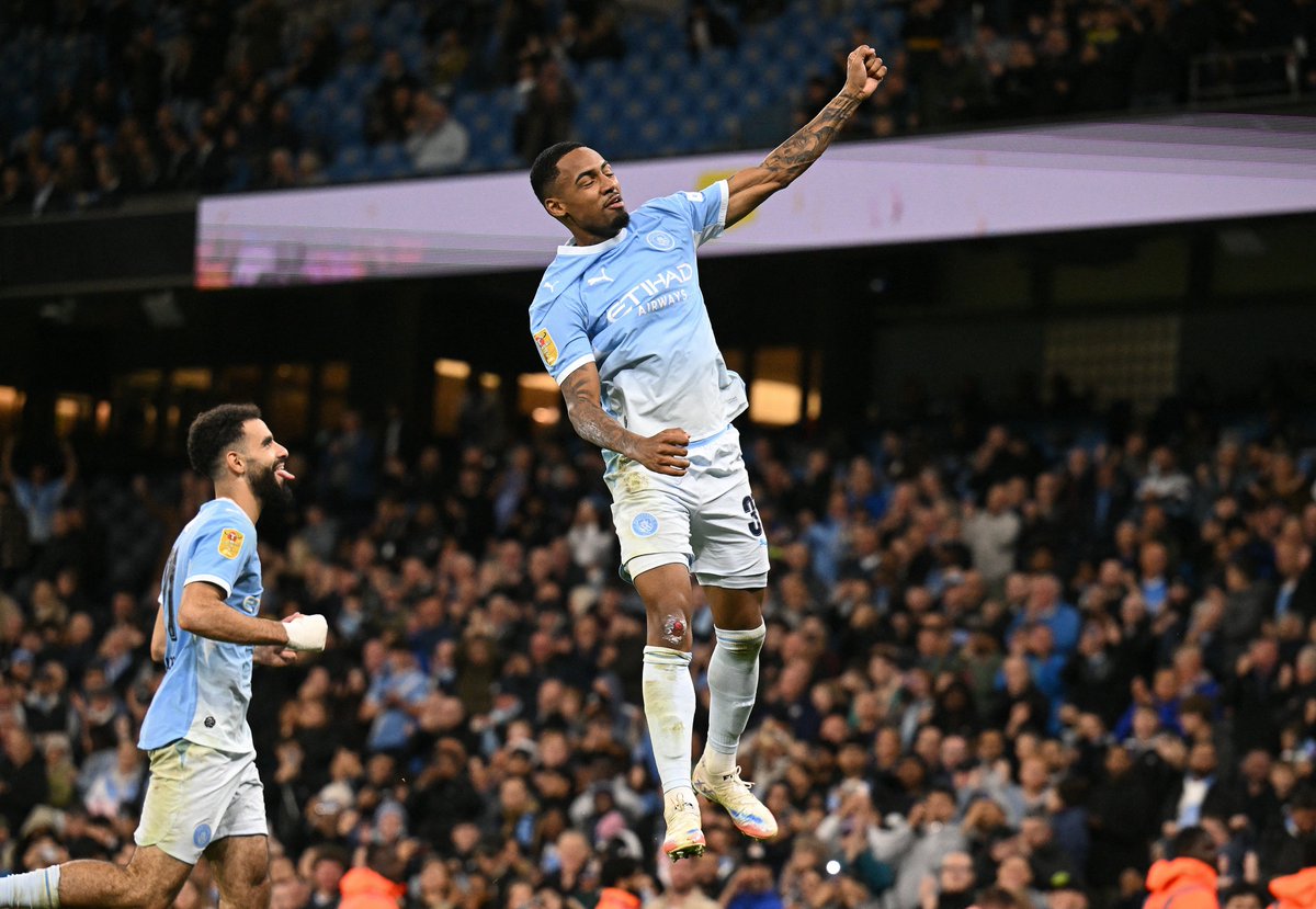 FabrizioRomano's tweet photo. 🩵🤍🇧🇷 First start, first goal for the Brazilian winger Allan as new Manchester City player. https://t.co/pCTZb9VF9C