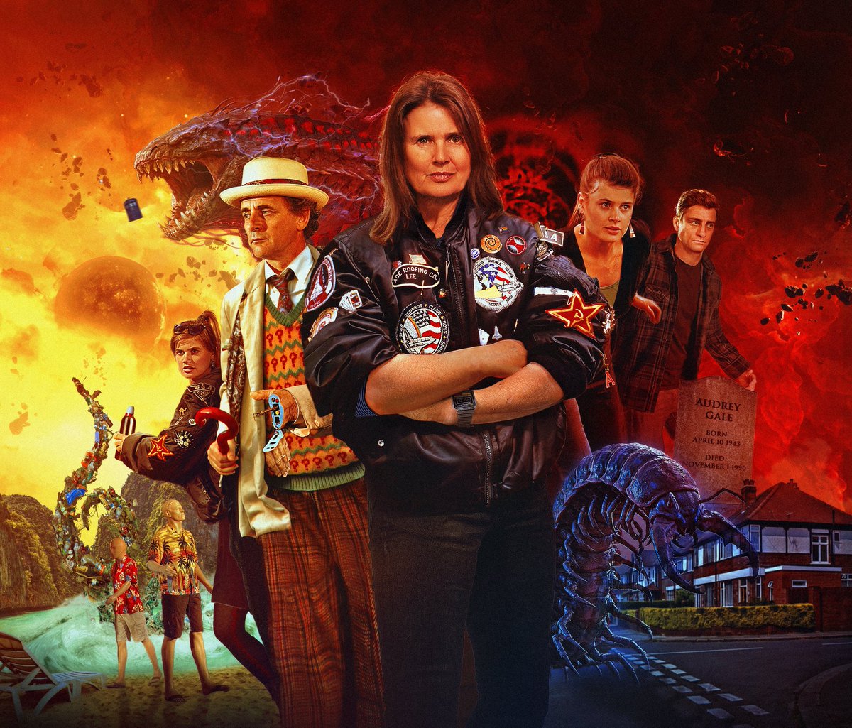 ThatTallGinger's tweet photo. Ace, Ace and Ace!!! 

So happy to be getting a tackling a 7th Doctor cover for @bigfinish. I love 7 and Ace and Hex and just everything here. It’s gonna be wicked! 💥✌️ #doctorwho https://t.co/3eiTK7849S