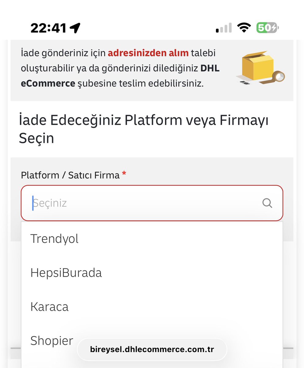 nslatc's tweet photo. @DHLPaket merhaba @korayspor online mağaza dan aldığım ürün küçük geldi adresimdrn alınmasını istiyorum ancak sisteminizde korayspor yok??? Acill destek talep ediyorum adresten aslınmasın için https://t.co/9uGNzdUYnY