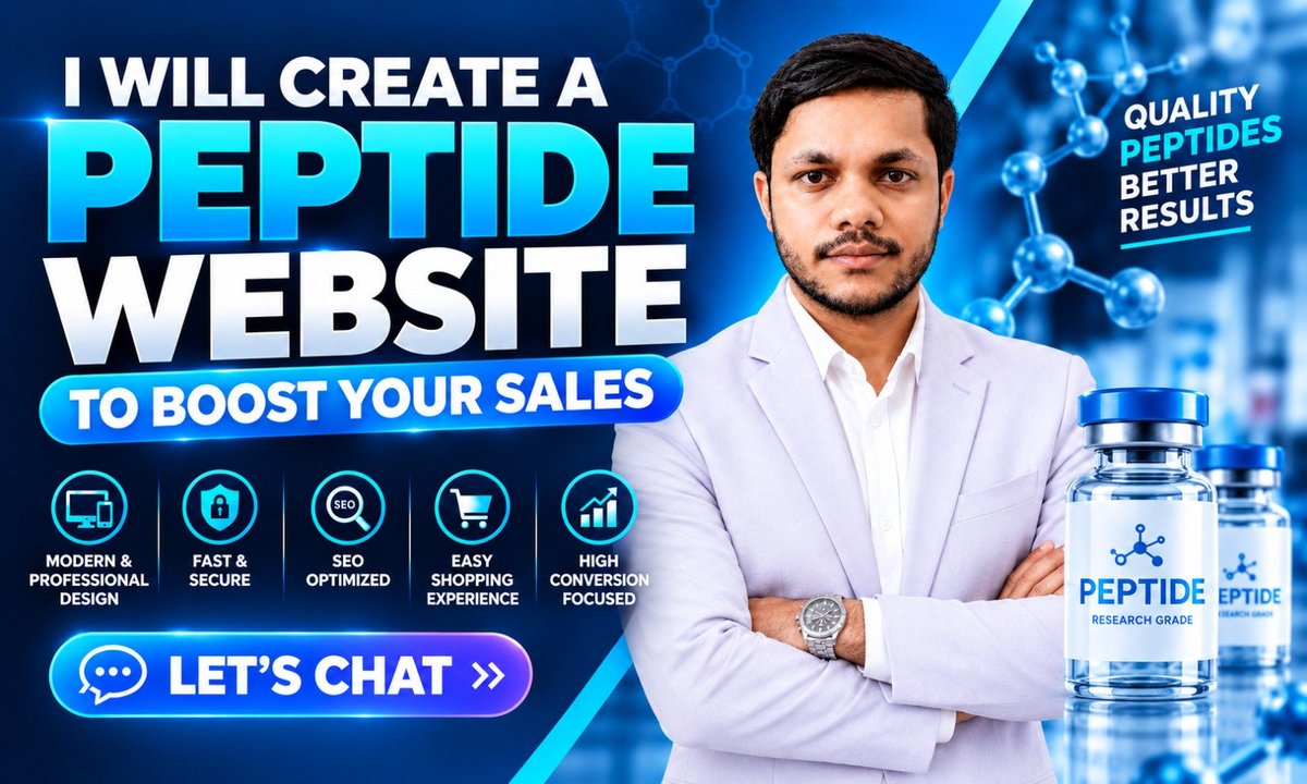 srtsaidur93's tweet photo. Ready to Elevate Your Peptide Business with a High-Converting Website! 

Looking for a modern, professional, and conversion-focused peptide website? I create SEO-optimized, secure, and user-friendly websites designed to boost your sales and grow your brand.

DM me to get started! https://t.co/XvFZzIKxQ1
