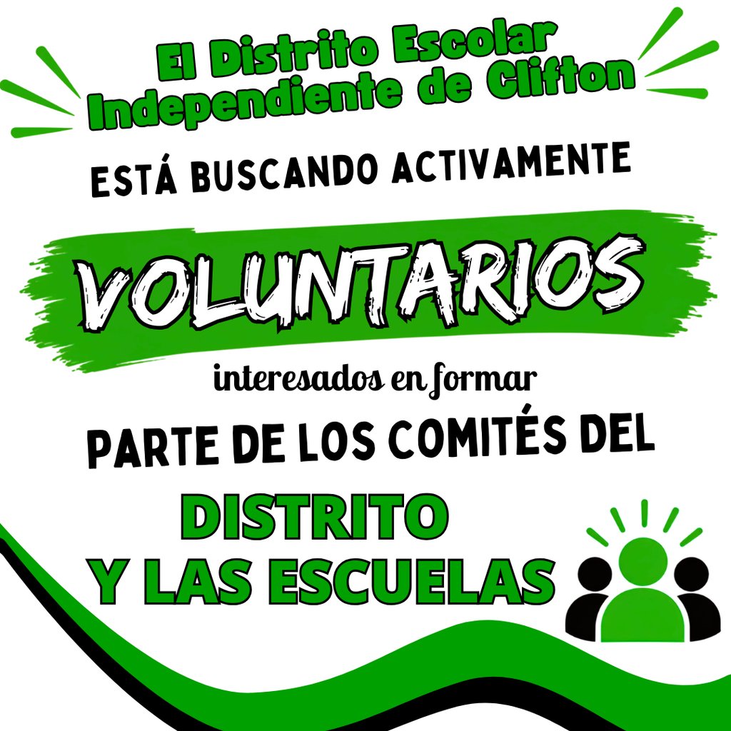 Cubs_ES's tweet photo. 💚 Clifton ISD invites parents and community members to serve on district and campus committees for 2026–2027. Help us Be Great Together! Interested? Complete our form: https://t.co/Zgf485ccYn https://t.co/TEqMGtrgqh