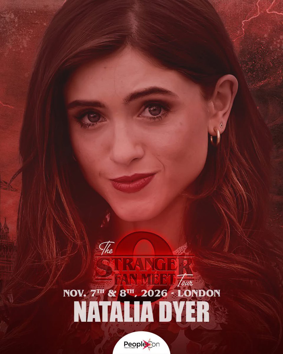 saintmalosunset's tweet photo. natalia dyer will be attending people convention’s stranger things fan meet in london this november! https://t.co/s6RsGxO75a