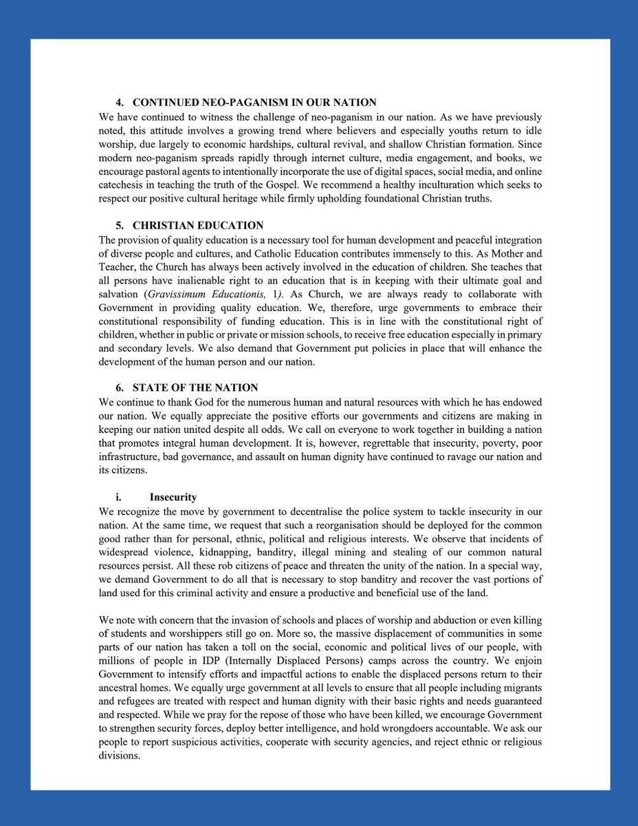 banjoleke's tweet photo. We thank God for the successful conclusion of the Second 2026 CBCN Plenary Assembly. Please, find attached the Communiqué issued at the end of the nine-day gathering. We invite you to read it and reflect prayerfully on its call to each of us to work together for the common good. https://t.co/YvJJql0WBB