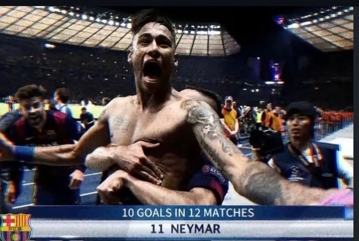 Ney_11o's tweet photo. Man, this is very funny..

Neymar equalled with Ronaldo and Messi in the number of goals in the Champions League in that period..

Neymar has already achieved the Champions League, Ravinha did not achieve it..

The funniest thing I saw today 😭 https://t.co/DrWhmFjsXT