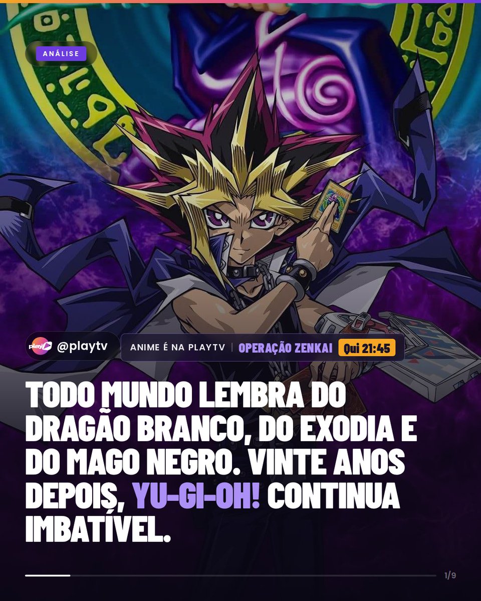 playtv's tweet photo. Você também tem a sua carta favorita e lembra dela a todo momento?

Yu-Gi-Oh! é aqui na PlayTV, toda segunda e quinta, no Operação Zenkai! 🔥

#YuGiOh #YuGiOhTCG #OperacaoZenkai #Anime #PlayTV https://t.co/VNcqCfGp3X