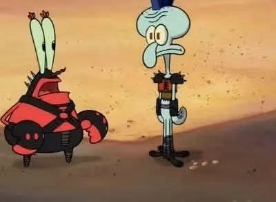 MinisterKrabs2's tweet photo. Ahoy Mister Squidward I'm waiting for me Grindr date to get here hey wait a second https://t.co/wFCIoUJqBF