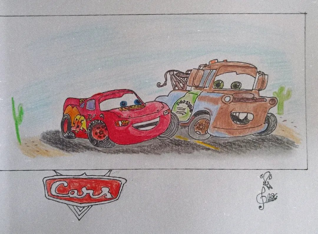 NacMLB's tweet photo. Dibujo del Lighting McQueen 95⚡y Tow Mater🪝.

#drawing #fanart #cars #lightingmcqueen #towmater https://t.co/5f2HhCeWMJ