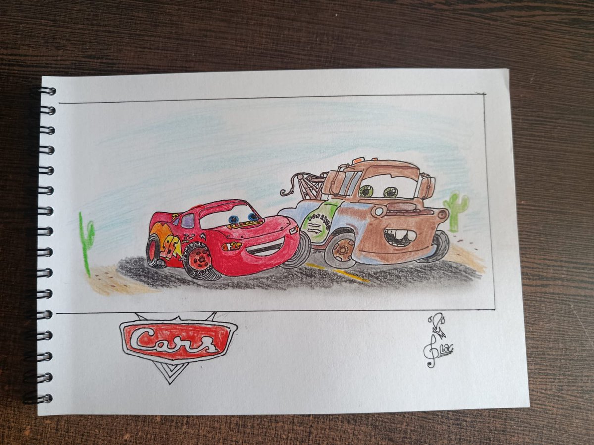 NacMLB's tweet photo. Dibujo del Lighting McQueen 95⚡y Tow Mater🪝.

#drawing #fanart #cars #lightingmcqueen #towmater https://t.co/5f2HhCeWMJ