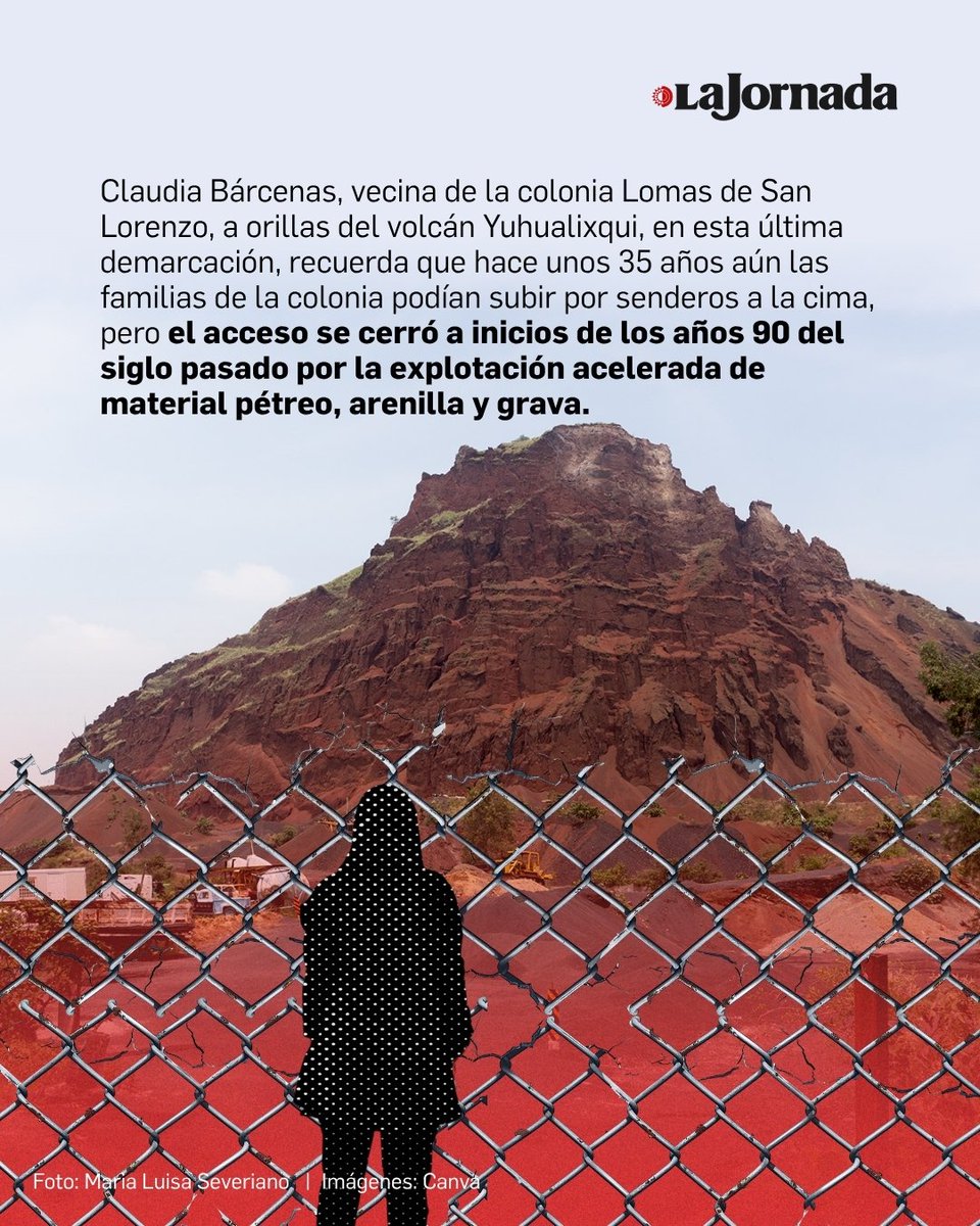 lajornadaonline's tweet photo. Tras décadas de extracción de materiales pétreos para construcción que devastaron laderas de cerros de la franja volcánica de la sierra de Santa Catarina, en Tláhuac e Iztapalapa, y luego de que fuera declarada área natural protegida en 1994, la Semarnat clausuró 17 minas apenas en 2025 en las dos alcaldías. Sin embargo, algunas han seguido operando pese a los sellos de suspensión.