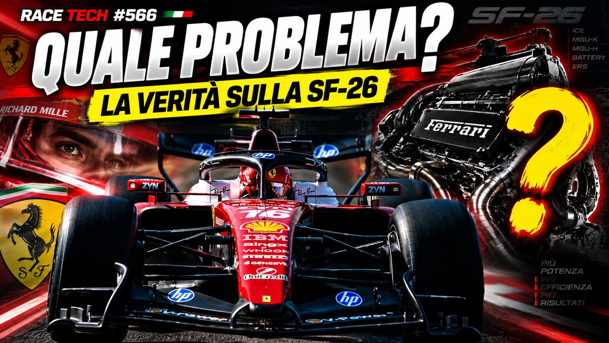Graftechweb's tweet photo. 🔴 Ferrari, abbiamo capito il vero problema della SF-26.
Non è così scontato come sembra.
Leggi l'analisi 👇
https://t.co/kl0eljeyLK
#Ferrari #F1 #Formula1 #RaceTech https://t.co/6lnFh0ccgw