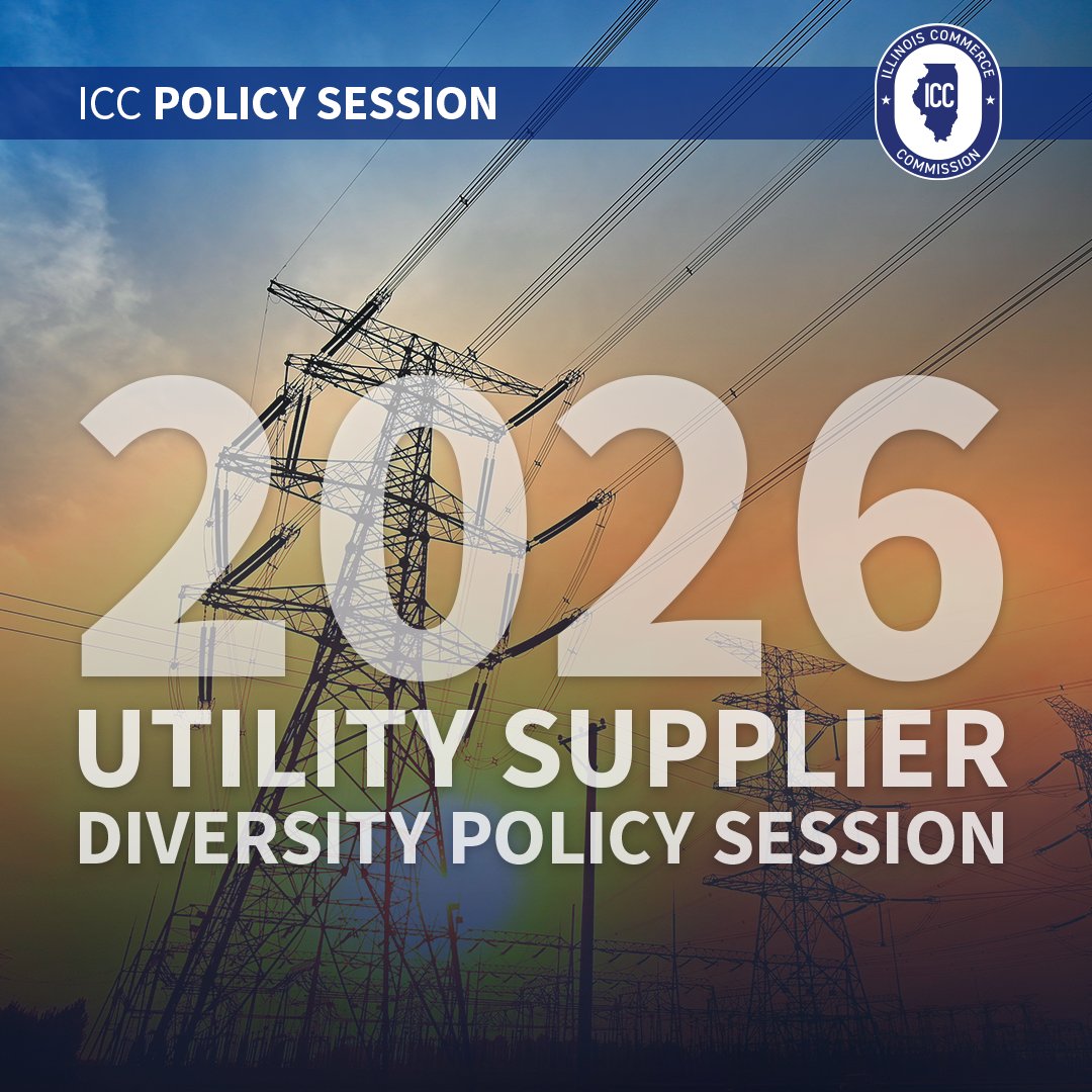 ILCommerceComm's tweet photo. The ICC invites you to its Annual Utility Supplier Diversity Policy Session on Thursday, September 24, 2026 at 1:30pm in Springfield. Due to limited seating, the session will also be live streamed online at https://t.co/OYg8A3HVwm. https://t.co/LcAeRPAXRz https://t.co/udq8puMfsz