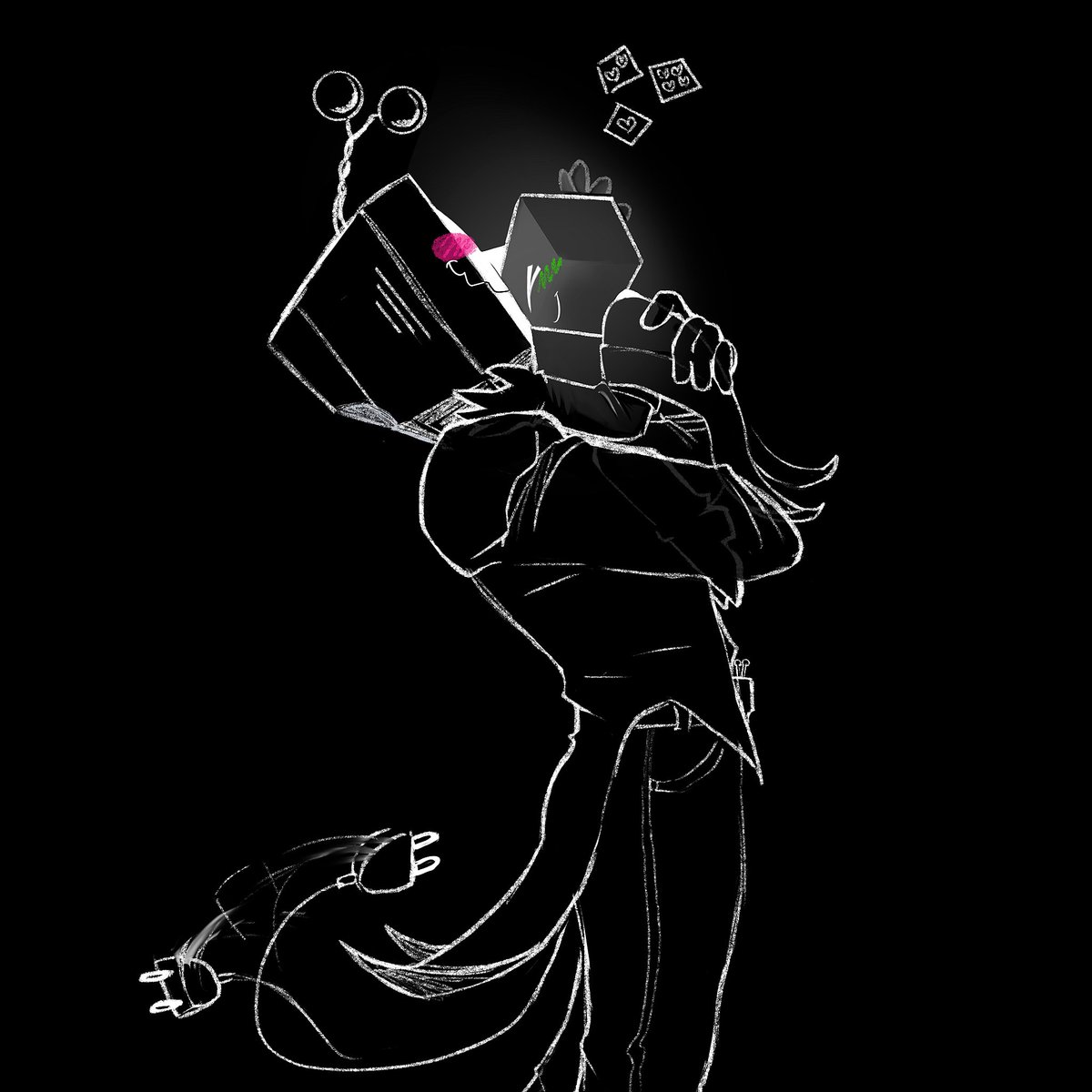 caguaydraws's tweet photo. cheesy battenna my beloved battenna,,, nuzzle your TV,,, 
#miketwt #deltarune https://t.co/f79rDRukK6