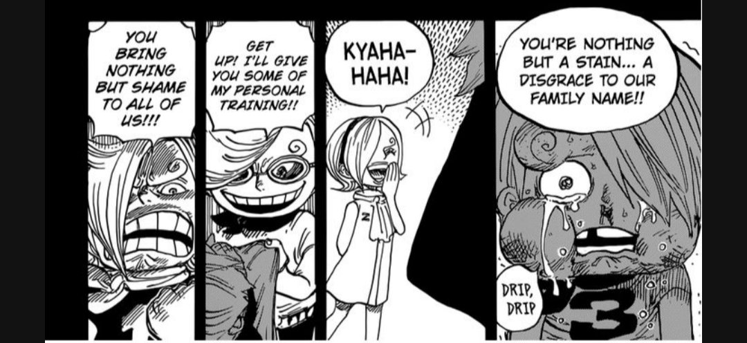 TripWalkerz's tweet photo. @black_leg_4 @MarcoGrandFleet Sanji is modified human specifically made for combat, has multiple superhuman enhancements and still can't surpass the guy whose parents died to east blue fodder. 😭😭✌️✌️✌️ https://t.co/9mIF2b6x4g