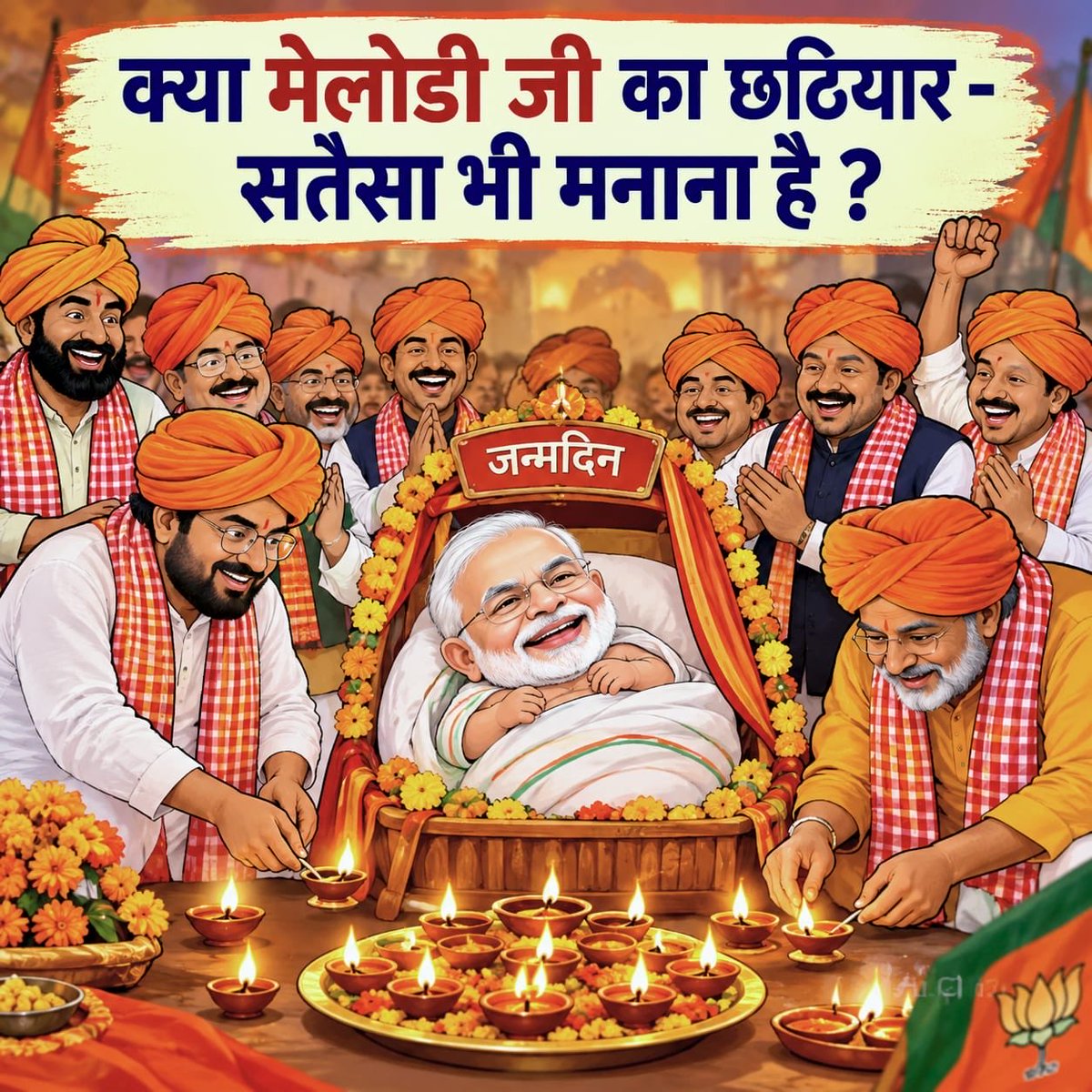 RohiniAcharya2's tweet photo. क्या मेलोडी जी का छठियार -   सतैसा भी मनाना है ?

महाअवतारी मेलोडी जी का जन्मदिन तो मना लिया गया ..  
अब मूर्ख - मंडली वालों से पूछता है बिहार : क्या छठियार -   सतैसा भी मनाना है और अगर मनाना है तो कैसे मनाना है ?? दीया ही जलाना है कि अबकी बार मोमबत्ती - टॉर्च या ढिबरी जलाना है ? 
😄😅🤣