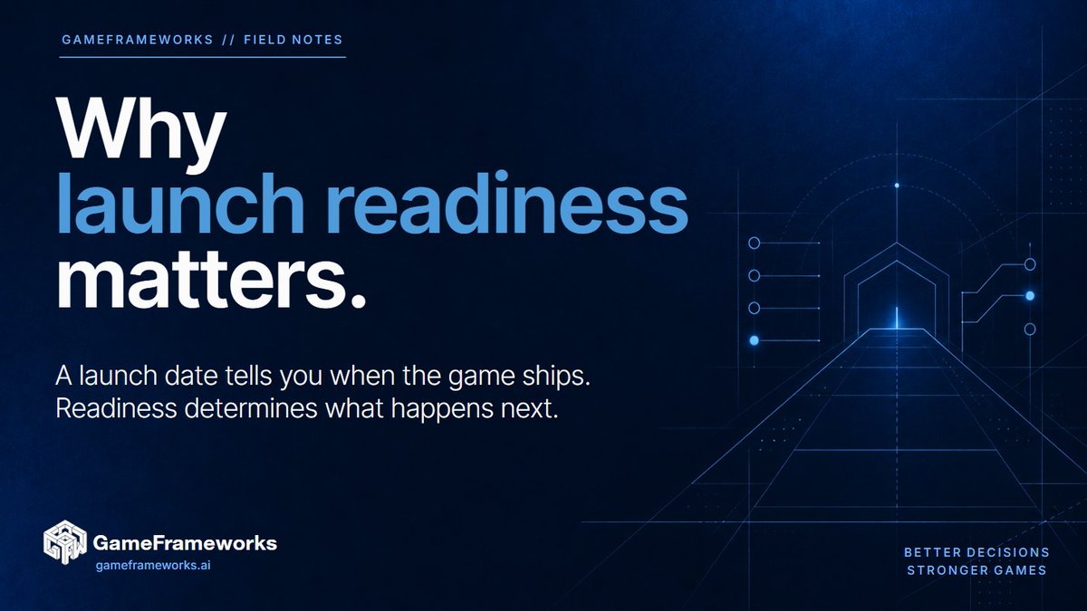 fredongames's tweet photo. A game can be on schedule and still not be ready to launch.

Production milestones may be green. Build may be progressing. Marketing may be executing to plan. Release date may be locked. But the bigger question is: Should this game launch on this date?

#gamedev #games https://t.co/KAfFlysHNE