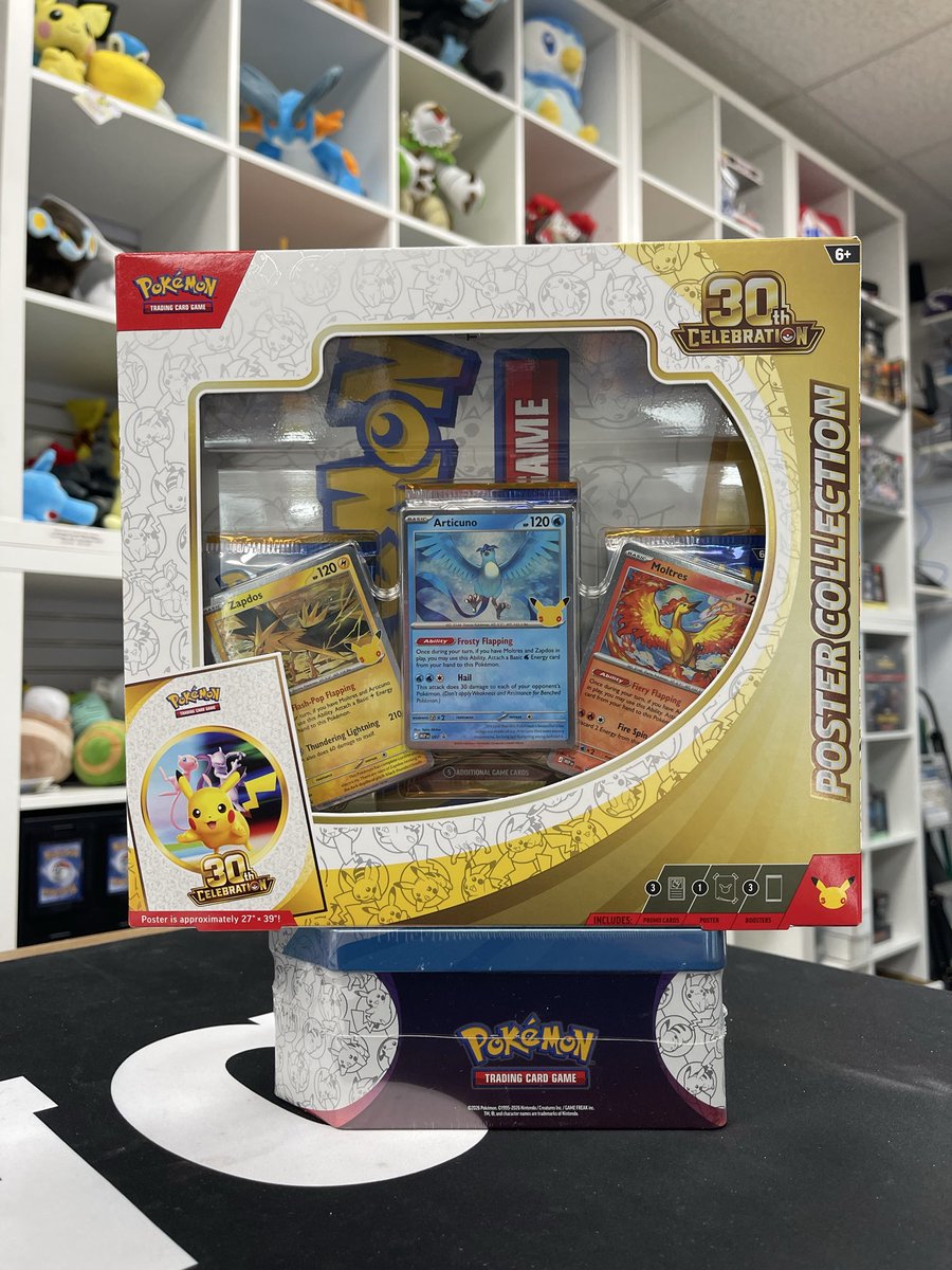DickandJanes's tweet photo. We have the 30th Anniversary #POKÉMON collection available at 
Dick &amp; Jane’s ‼️ We are located in #Jacksonville #Florida at 📍1833 Dean Rd.
or shop online at ➡️ https://t.co/JuLYFxqnIr
~~~~~~~~~~~~~~~~~~~~~~~~~~~~~~~
🚨 FYI 🚨THESE THINGS ARE FLYING OFF THE SHELVES 💨 https://t.co/rR9rlANOye