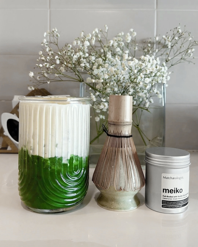 Matchaeologist's tweet photo. Why settle for ordinary when you can sip extraordinary? 😉
Huge thanks to @ orlandosiciliap for this gorgeous #MatchaLatte capture featuring our 🍃 Meiko™ Ceremonial Matcha.
Smooth, subtly sweet, and beautifully balanced. Discover Meiko™ 👉 https://t.co/cP28Iwhf8y https://t.co/xAdi6USHfb
