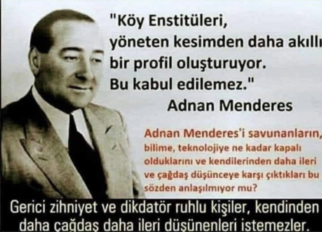ba11love's tweet photo. 01.
#ADNAN #MENDERES
64 YIL ÖNCE BU GÜN
YASSI ADA'DA İDAM EDİLDİ.🔥🔥
__Köy enstitülerini kapatan,
__Türkiye'yi NATO"ya sokan,
__ABD için Kore'ye asker gönderen,
__Vatan cephesini kurup halkı bölen,
__üniversite gençliğine şiddet uygulayan,
__dinsel gericiliğin önünü açan;
⬇️ https://t.co/hu62Gxiik1
