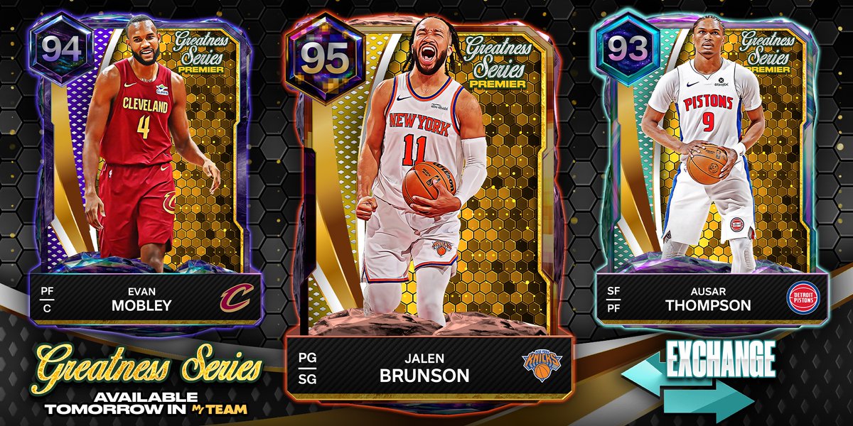 NBA2KMyTEAM's tweet photo. 👑 The KING of NYC on a new level 🗽

Pick up ✨Pixel Cut✨ Jalen Brunson along with Evan Mobley and Ausar Thompson in The Exchange! https://t.co/oiU571d1Nt