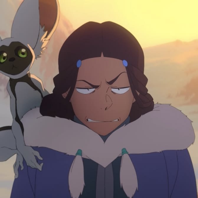 squirrelfliight's tweet photo. Katara really raised Korra.... That's her adoptive granddaughter trust me, just look at them https://t.co/SKumBQgqnx