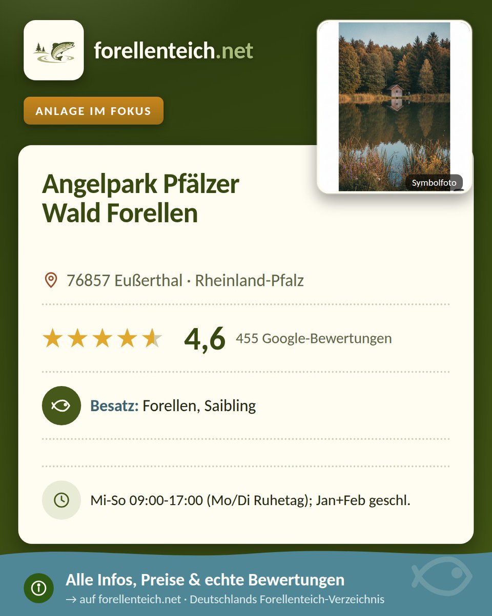 forellenteich's tweet photo. 🎣 Angelpark Pfälzer Wald Forellen in Eußerthal (Rheinland-Pfalz) · ⭐ 4.6 aus 455 Bewertungen
📍 https://t.co/ug4EDPBpIT
#angeln #forellenteich #petriheil https://t.co/BRB4S3ls11
