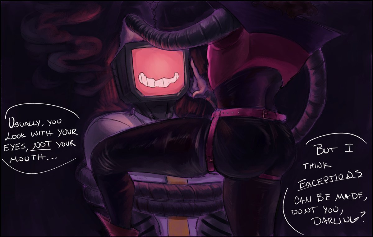 Texmlr's tweet photo. The finished piece for anon! Let me know what else you wanna see on my strawpage... 
#deltaruined #mettatenna https://t.co/c6HJvtpmsC