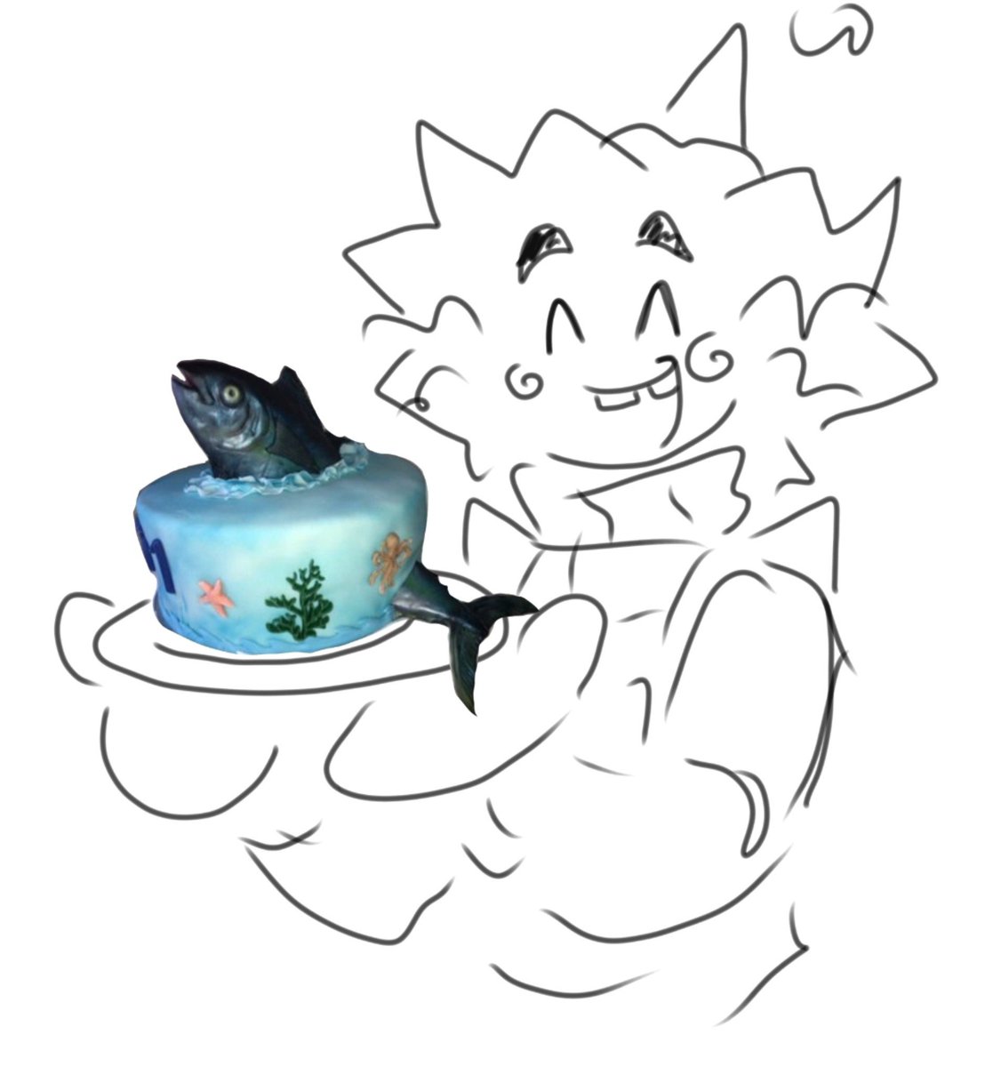 C0ttonBaker's tweet photo. HIII HII I MADE IT i present youu THE FISH CAKE!! Anyone wanna try??? https://t.co/1MNd8efNyI