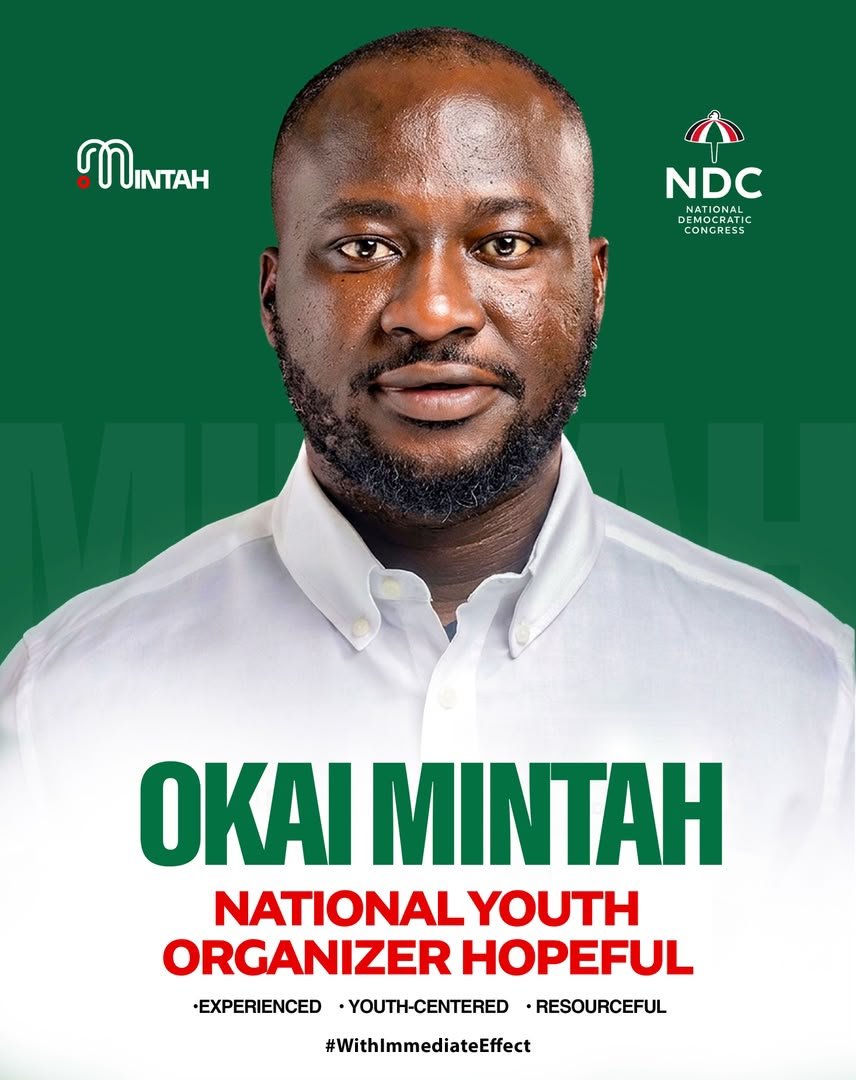 PrinceBanbeo's tweet photo. The future of the NDC youth wing is best captured in Safe and experienced hands. Okai Mintah is experienced, hands-on and ready to build a youth wing whose army can push the agenda of the NDC forward.

#WithImmediateEffect https://t.co/uOyTJyskCp
