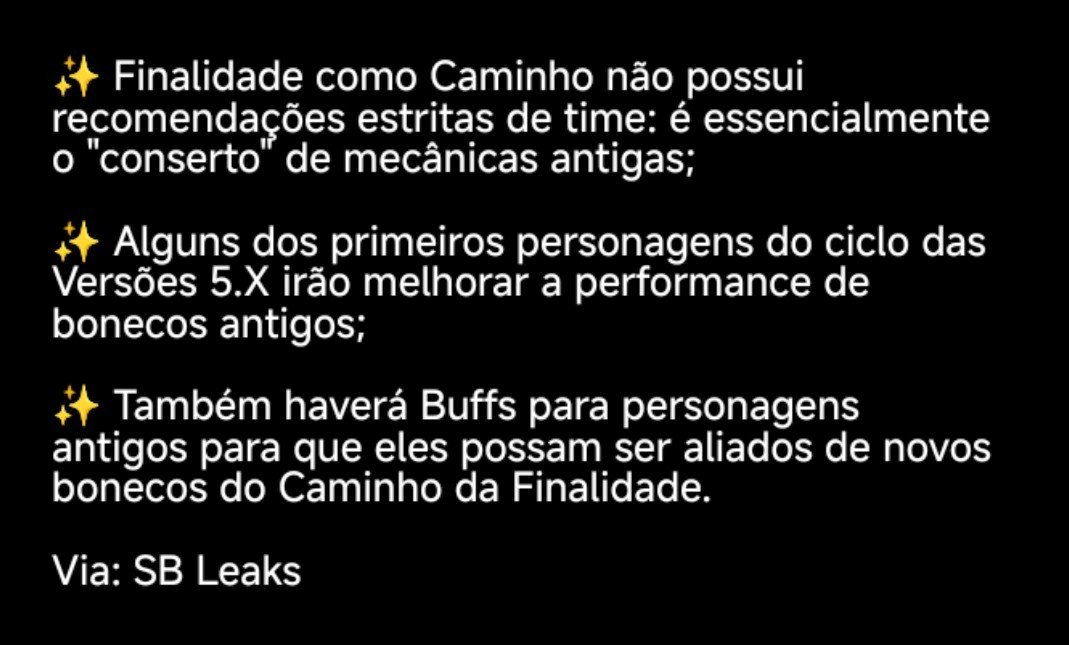 StarRailNewsBR3's tweet photo. 💫 Sobre o Caminho da Finalidade!

Via: SB Leaks
#HonkaiStarRail https://t.co/S2T3oO3big