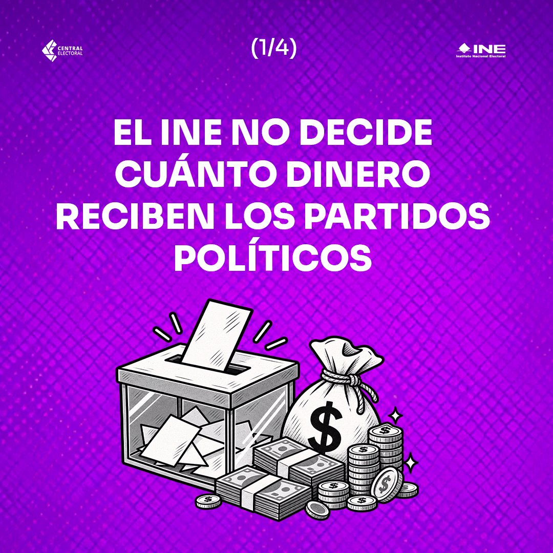 INEMexico's tweet photo. 👀 El #INE no decide ni aprueba el financiamiento público a partidos políticos. 

🛑 Conforme al Art. 41 constitucional, el Instituto solo aplica una fórmula matemática fija (Padrón Electoral x 65% UMA) para calcular y distribuir los recursos. 📐

Modificar este presupuesto depende de la Cámara de Diputados. Mas en 🌐 https://t.co/krdKhZudxn