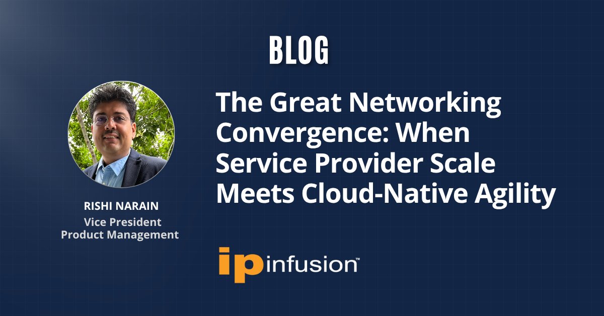 IPInfusion's tweet photo. Service Provider networks were built to scale up. Data Center fabrics were built to scale out. We just published a deep dive on why this convergence is the defining network shift.https://t.co/akKMIonfYu

#Networking #DataCenter #5G #NetworkAutomation https://t.co/cEmP6UU54G