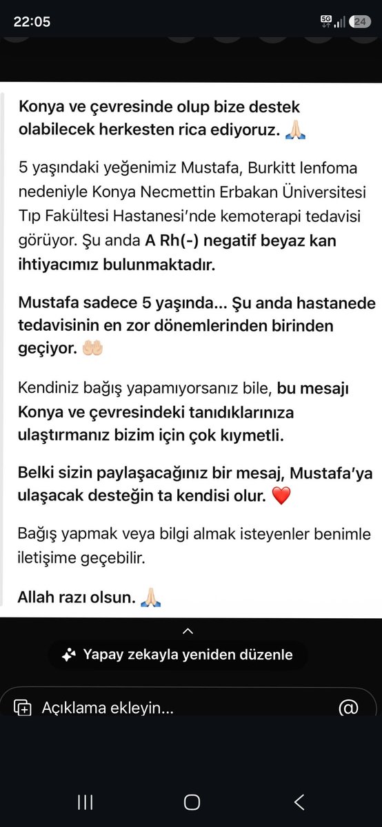 aysgl02's tweet photo. #Konya #lenfoma #NecmettinErbakanüniversitesi #Arhnegatif #bağış #kanbağışı #beyazkan https://t.co/TLWdb5MJaJ
