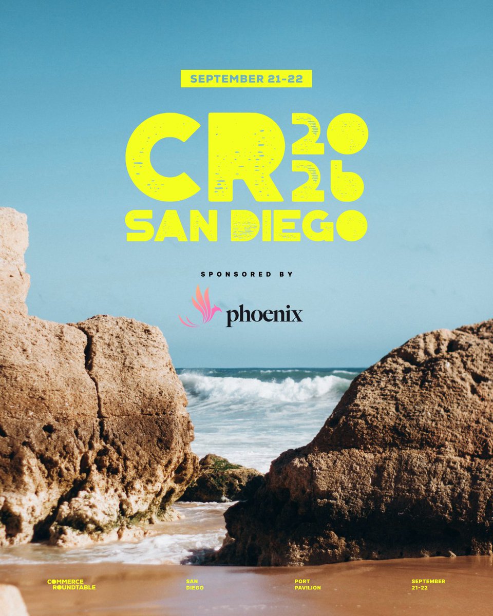 ReignEcom's tweet photo. San Diego, we'll see you Monday 🔥

Phoenix is the Happy Hour sponsor at @CommerceRound San Diego, September 21 to 22 at Port Pavilion on Broadway Pier.

Two days on the water with Ezra Firestone, Taylor Holiday and Hyrox CEO Christian Toetzke on stage, and brands like AG1, Battlbox, Mars Men and Gains in Bulk in the room. Keynotes wrap Monday at 4:30 and the bar opens on us at 4:45.

Come find the Phoenix team and ask how the top D2C brands make 20% more on every checkout.

Brand tickets are 25% off with code PHOENIX25. Link below.

📍 Port Pavilion on Broadway Pier, San Diego
🗓️ September 21 to 22, 2026