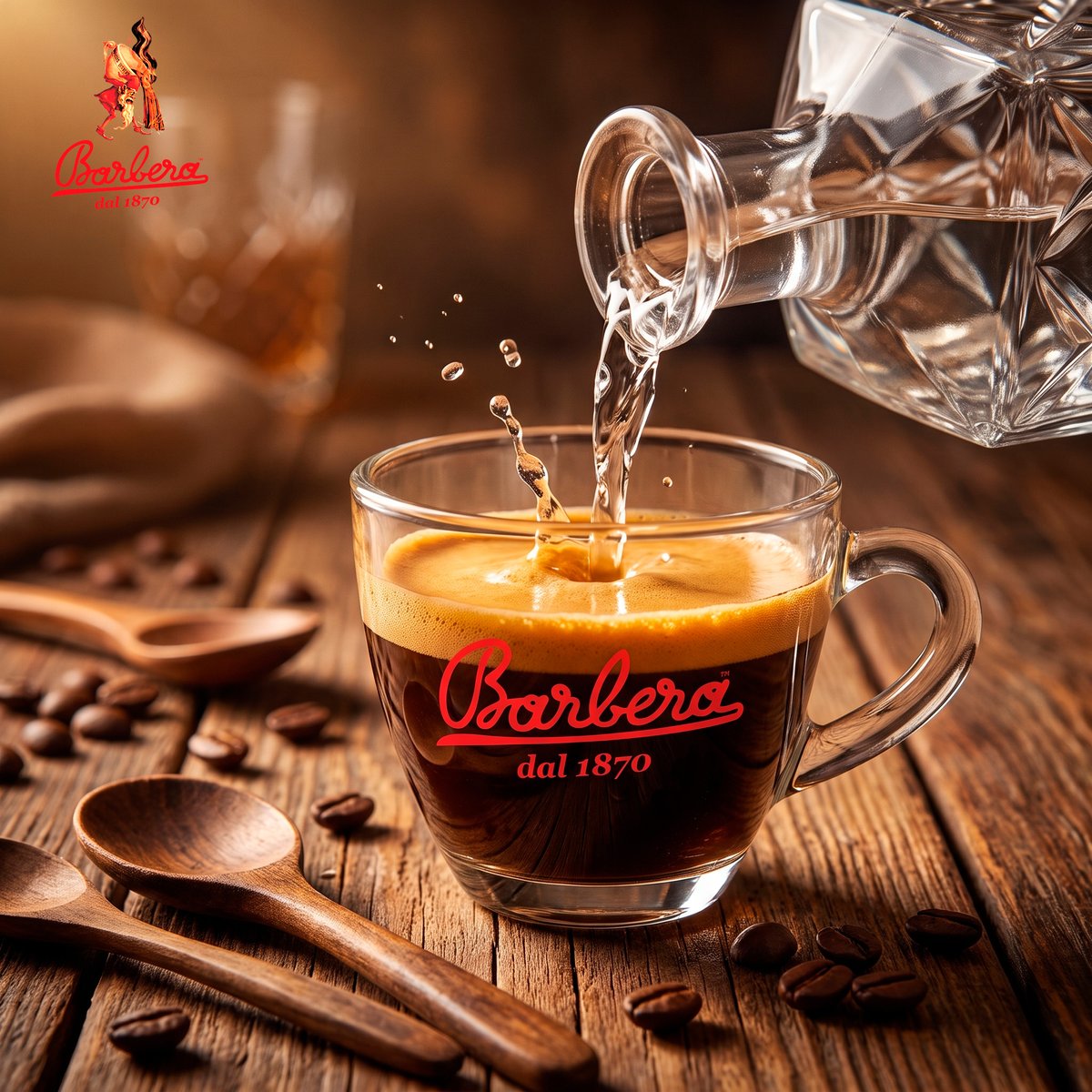 Barbera_1870's tweet photo. ☕️ When a traditional Neapolitan dinner ends, the ritual continues.

Enter "Caffè Corretto" : an authentic  "corrected" with a delicate splash of fine grappa or sambuca. 

It's the ultimate, bold crescendo to a night of Italian indulgence. 🥃☕️