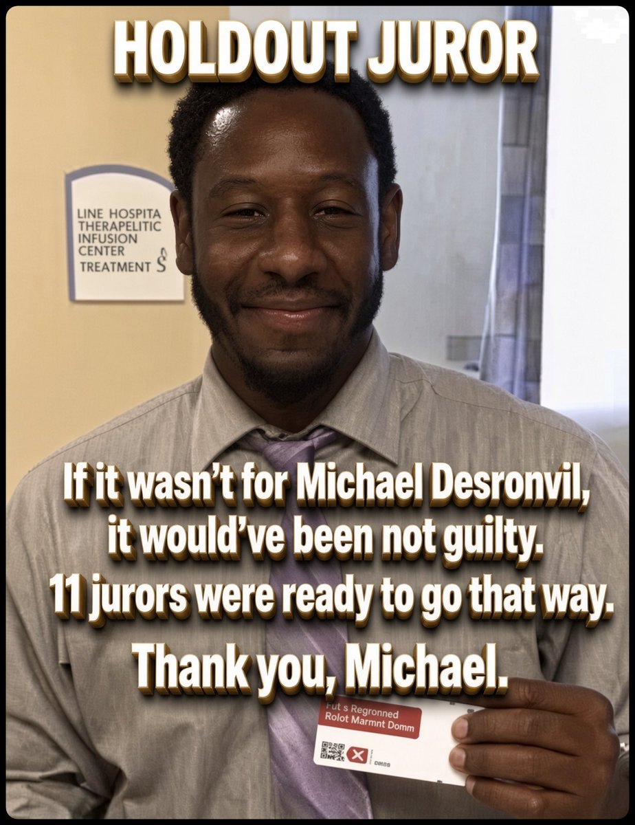TrumpGirlLove's tweet photo. 🚨You can take the allegations against him seriously and still judge what he did in that room.

Lindsay Clancy killed Cora, Dawson, and Callan. She didn’t deny it.

Eleven jurors were ready to say not guilty. He wouldn’t.

Thank you, Michael Desronvil. https://t.co/U5wN4BdDHn