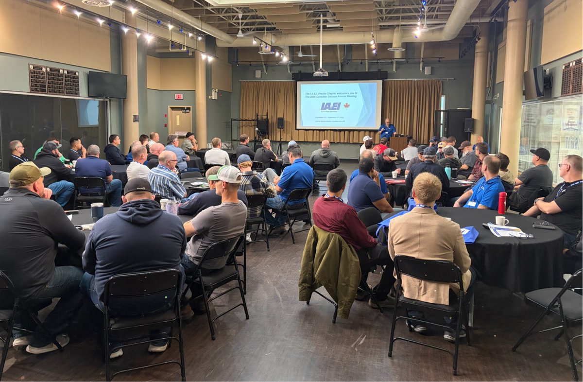 IAEI's tweet photo. ⚡ We’re LIVE at the IAEI Canadian Section Meeting from Alberta.

Great sessions, valuable conversations, and plenty of networking as the Canadian Section community comes together to learn, connect, and move the electrical industry forward.

#IAEI #IAEICanada #ElectricalIndustry https://t.co/oW3QOeuMgk